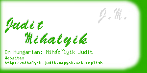 judit mihalyik business card